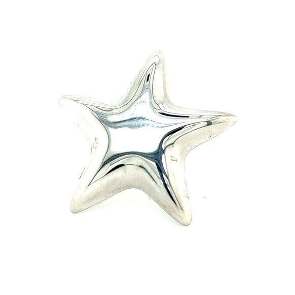 Tiffany & Co Estate Puffed Star Brooch Silver TIF549 - Picture 3 of 10